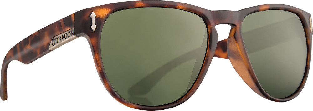 DRAGON Marquis Sunglasses Matte Tortoise W/Green Lens 720-2252