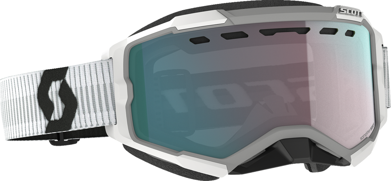 SCOTT Fury Snow Goggles - White - Enhancer Aqua Chrome 278605-0002351