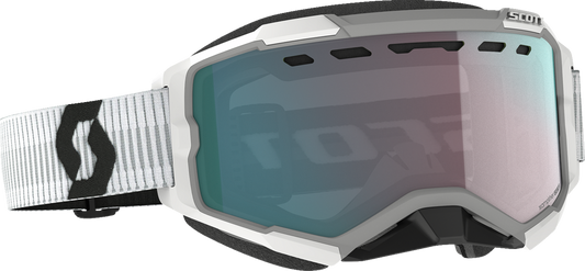 SCOTT Fury Snow Goggles - White - Enhancer Aqua Chrome 278605-0002351