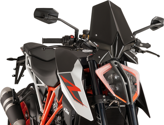 PUIG HI-TECH PARTS New Generation Windscreen - Black - KTM 9692N