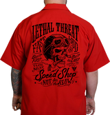 LETHAL THREAT Not for the Slow Skull Shop Shirt - Red - Medium DG60162M