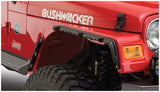 Bushwacker 97-06 Jeep Wrangler Flat Style Flares 4pc - Black 10920-07