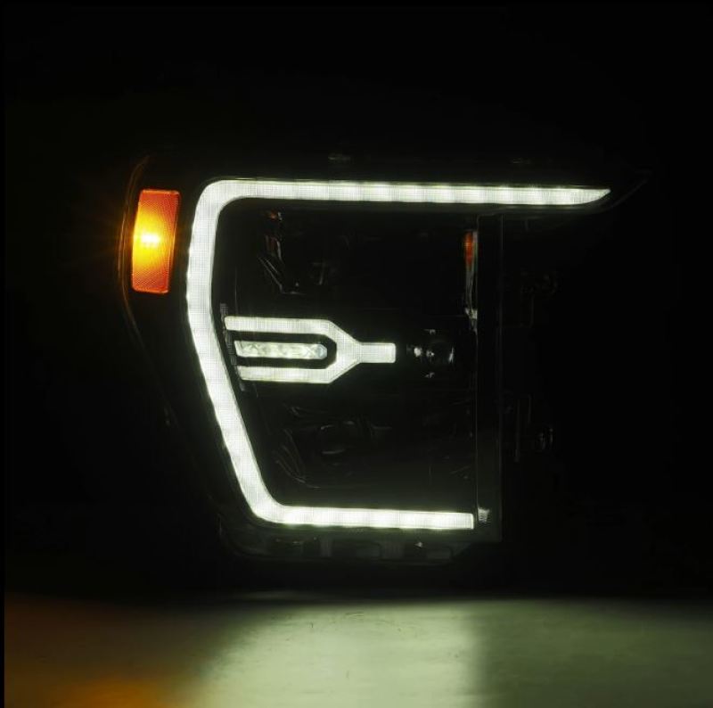 AlphaRex 21-22 Ford F150 Luxx-Series Projector Headlights Alpha-Black w/Activ Light/Seq Signal 880169