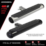 Go Rhino 4in Oval Hitch Step - Black 460B