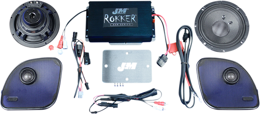 J & M 400w 2-CH Amplifier/Speaker Kit - 15-20 Road Glide 400SP2-15RG-ST5