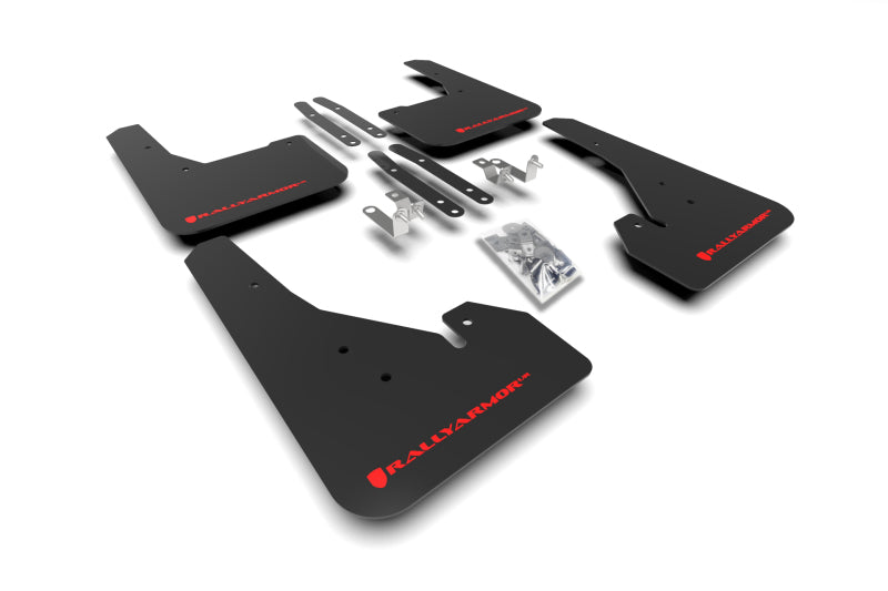 Rally Armor 2019-20 Toyota Corolla Black UR Mud Flap Red Logo MF67-UR-BLK/RD