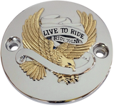 DRAG SPECIALTIES Cubierta de puntos - Cromo/Oro I30-0223GA