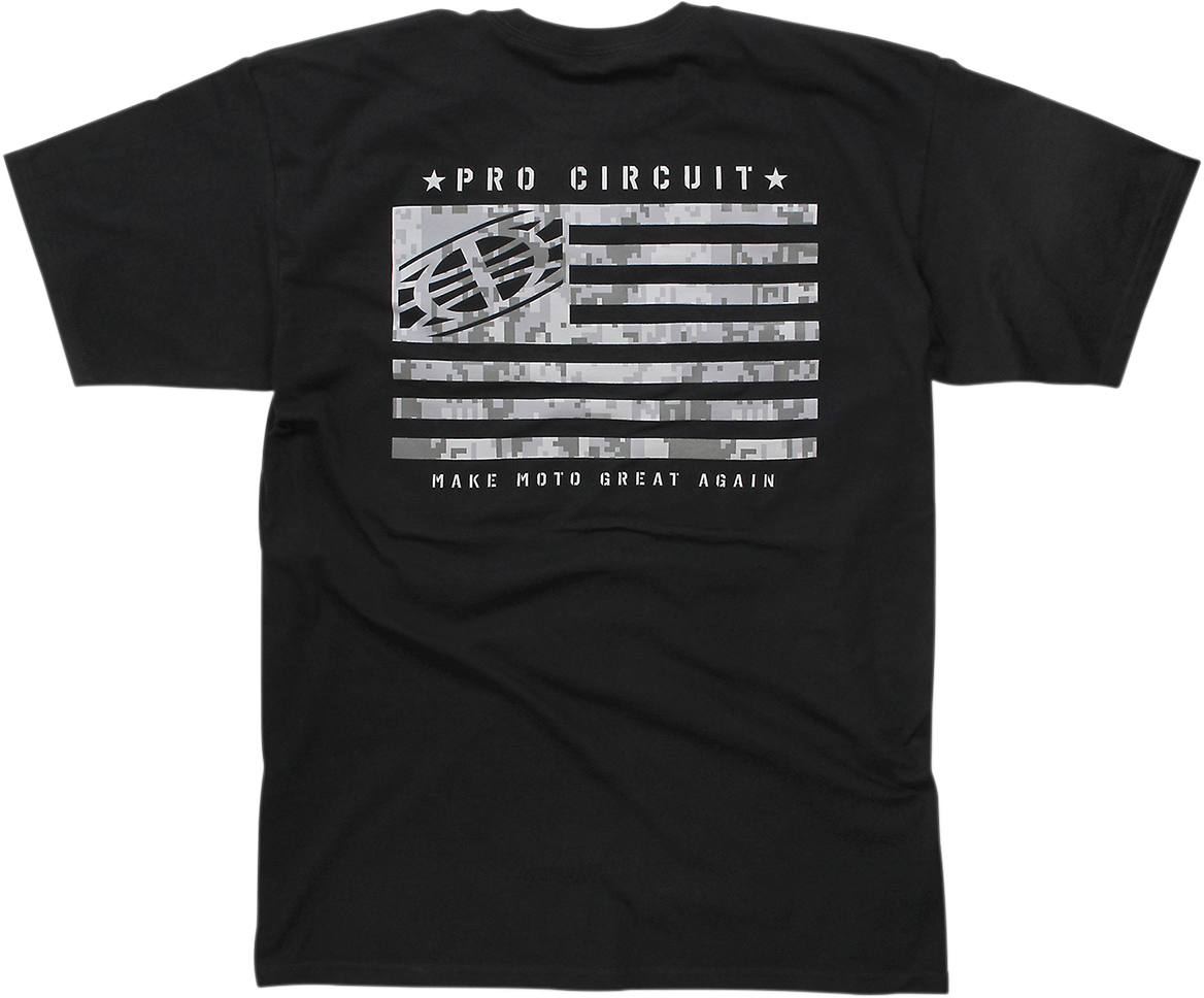 Camiseta con bandera PRO CIRCUIT - Negra - Mediana 6411810-20