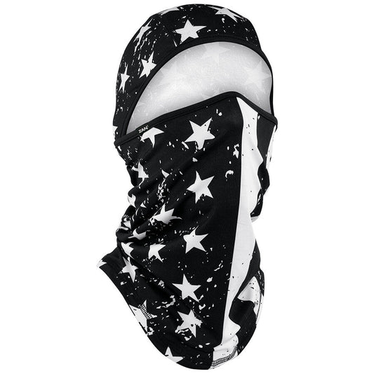 ZAN Sportflex Series Convertible Balaclava Black & White Flag WB4L091