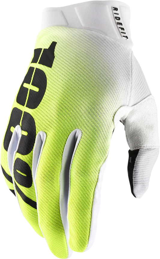 100% Ridefit Gloves - Korpo Yellow - Medium 10010-00016