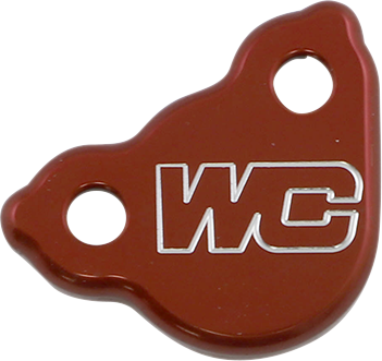 WORKS CONNECTION Rear Billet Brake Cover - Red - Honda 21-505