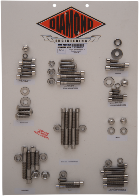 DIAMOND ENGINEERING Bolt Kit - Transformation - Touring DE6045HP
