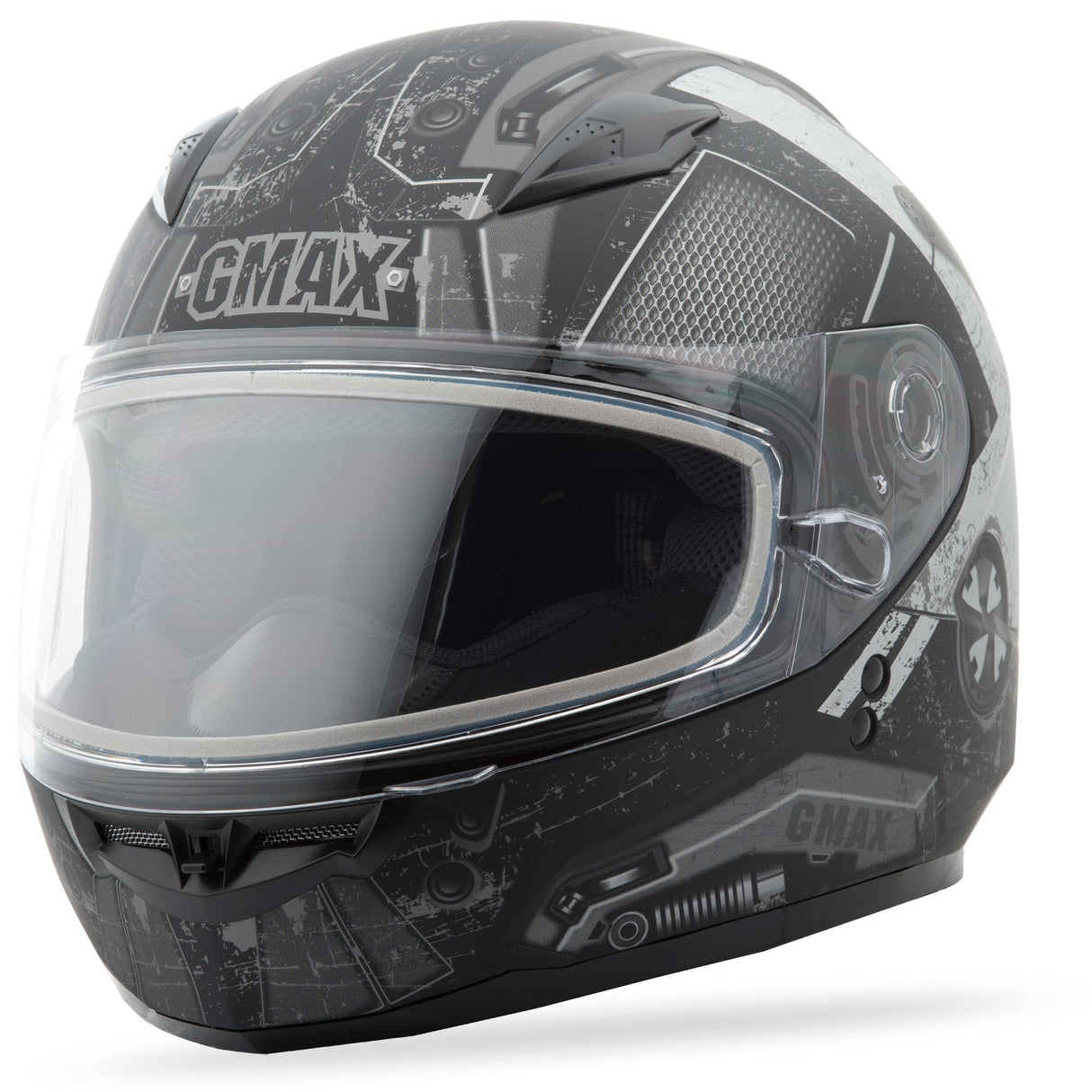 GMAX Gm-49y Snow Helmet Trooper Matte Black/Silver Ym G2495451 F.TC-1