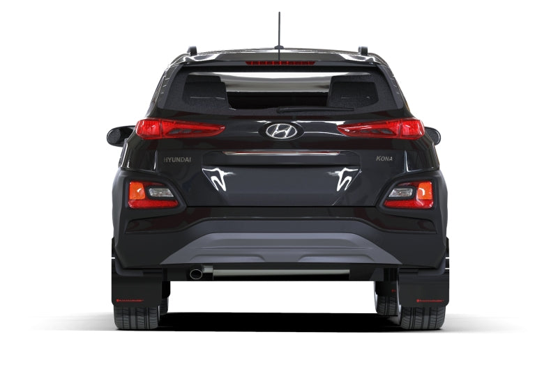 Rally Armor 2018-21 Hyundai Kona Black UR Mud Flap Red Logo MF63-UR-BLK/RD