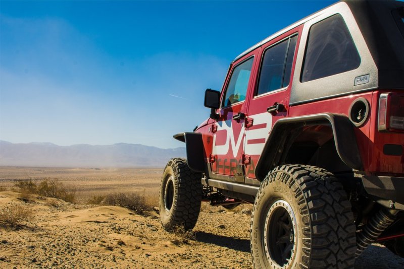 DV8 Offroad 07-18 Jeep Wrangler JK Front & Rear Flat Tube Fenders FENDB-02