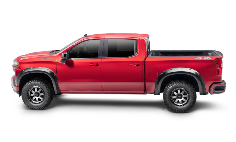 Bushwacker 19-23 Chevrolet Silverado 1500 (Excl. ZR2) Pocket Style Fender Flares 4pc - Smooth Black 40992-02