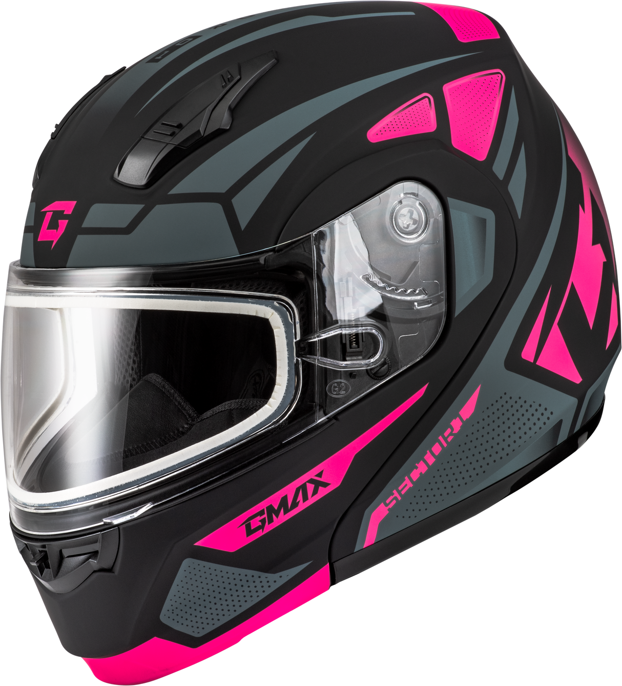 GMAX Md-04s Sector Snow Helmet Black/Pink Sm M20431334