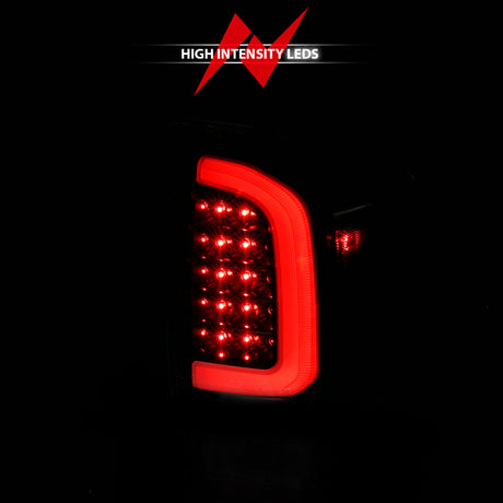 ANZO 16-21 Toyota Tacoma LED Tail Lights - w/ Light Bar Sequential Black Housing & Clear Lens 311400