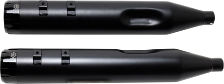S&S CYCLE 4.5" Mufflers - Black with Black Thruster NOW HAVE ALL BLK END CAPS 550-0621