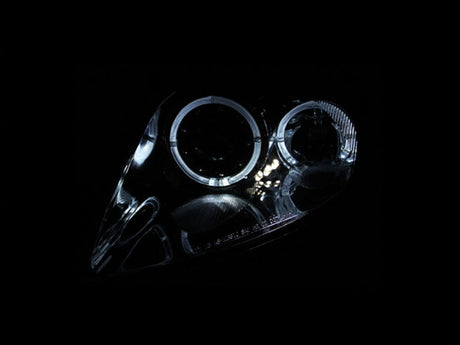 ANZO 2000-2005 Mitsubishi Eclipse Projector Headlights w/ Halo Black 121332