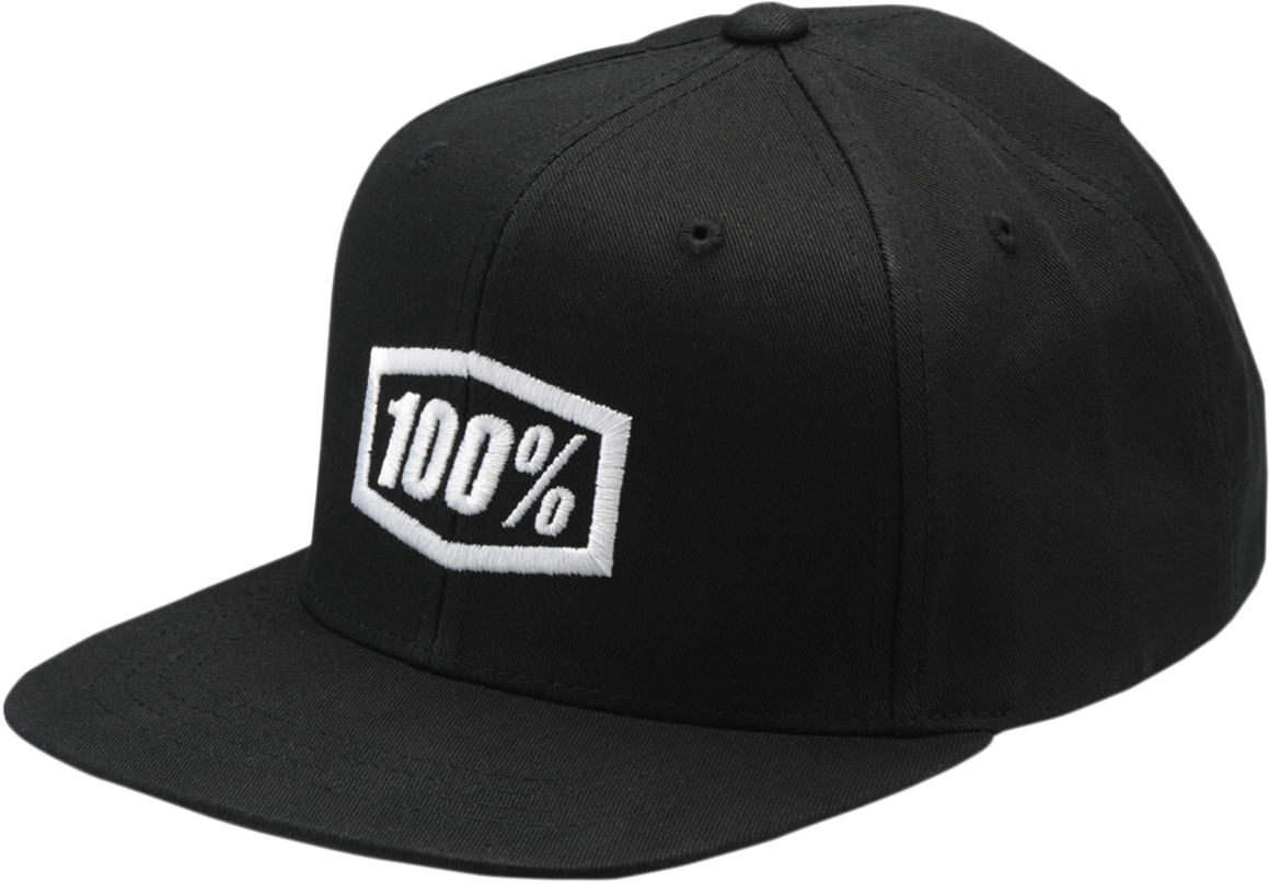 100% Youth Icon Snapback Hat - Black/White 20047-00000