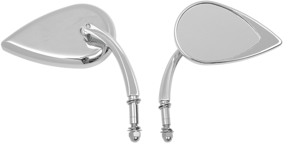 DRAG SPECIALTIES Mirror - Tear Drop - Chrome - Short Stem 0640-0688