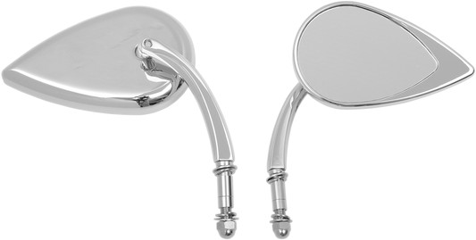 DRAG SPECIALTIES Mirror - Tear Drop - Chrome - Short Stem 0640-0688