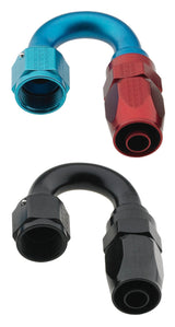 Fragola -6AN x 180 Degree Pro-Flow Hose End - Black 231806-BL
