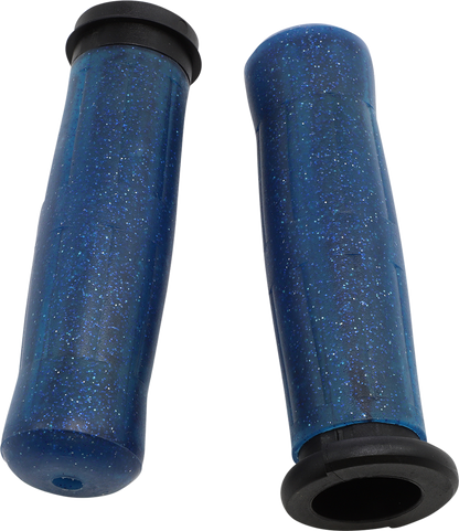 AVON GRIPS Grips - Old School - Throttle-By-Wire - Blue OLD-69-SBLUE-FL