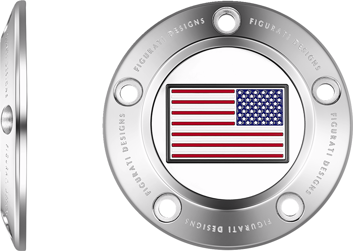 FIGURATI DESIGNS Timing Cover - 5 Hole - American - Stainless Steel FD20-TC-5H-SS