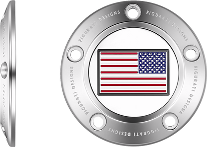 FIGURATI DESIGNS Timing Cover - 5 Hole - American - Stainless Steel FD20-TC-5H-SS