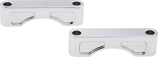 KLOCK WERKS Hugger Front Fender Mounting Blocks - For 21" Wheels - Chrome KWFS-01-0102-C