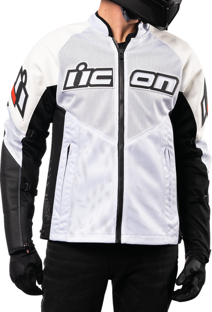 ICON Mesh AF™ Leather Jacket - White - Medium 2810-3903