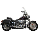BASSANI XHAUST 2-into-1 Ripper Exhaust System - Short - Chrome - Twin Cam Softails  1S6C