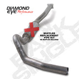 Diamond Eye KIT 4in CB SGL MFLR RPLCMENT PIPE SS 01-05 CHEVY/GMC 6.6L 2500/3500 K4110S-RP