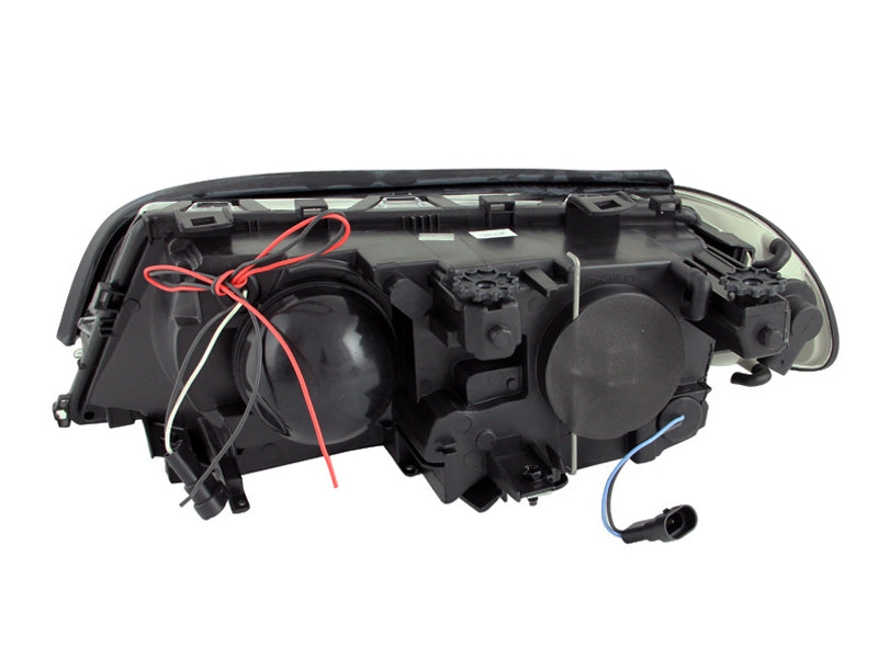 ANZO 2000-2003 BMW 3 Series E46 Projector Headlights w/ Halo Black 121269