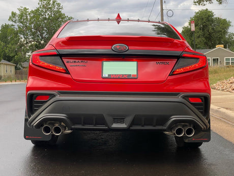 Rally Armor 2022 Subaru WRX Black UR Mud Flap w/ Red Logo MF92-UR-BLK/RD