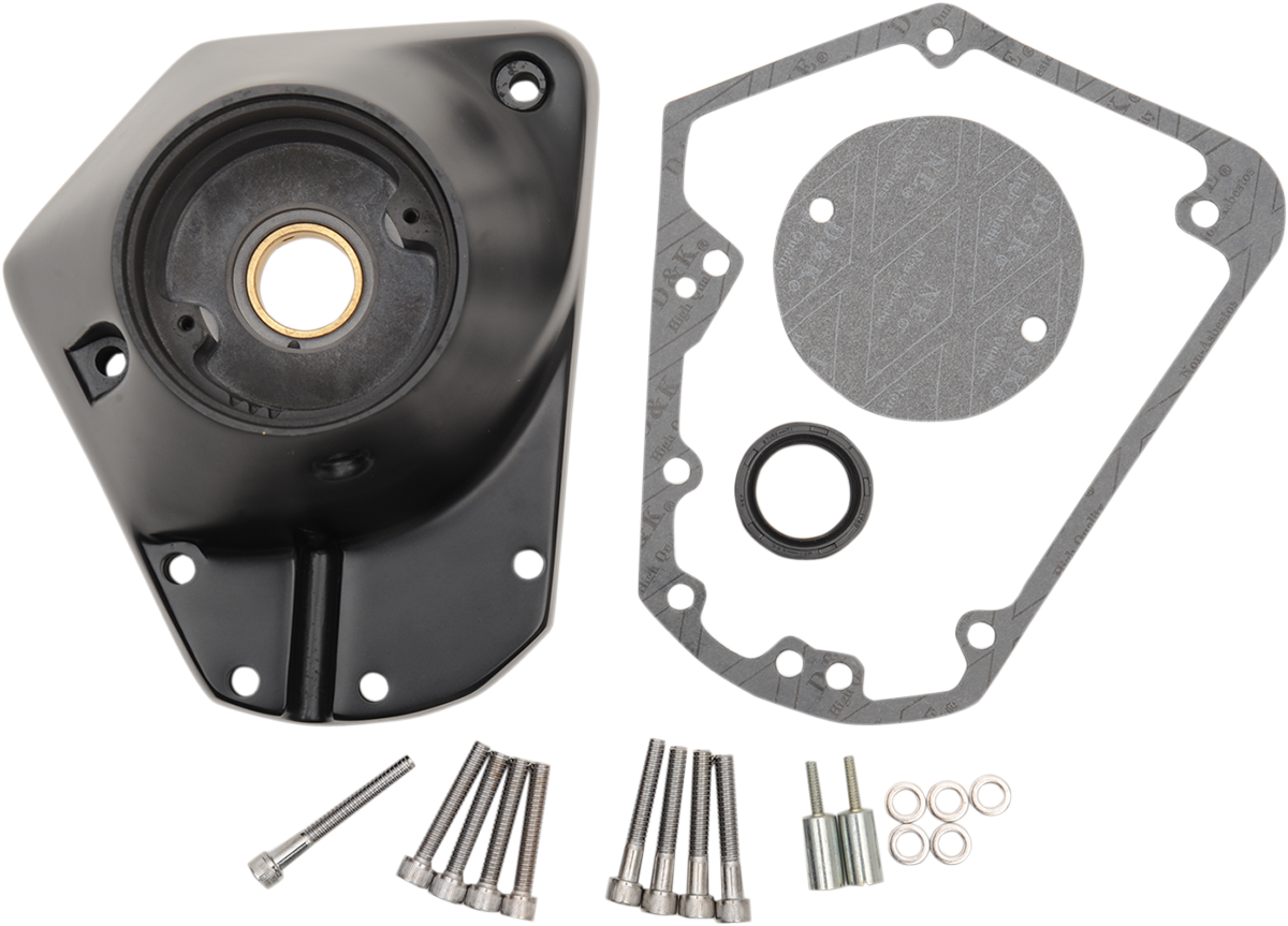 DRAG SPECIALTIES Cubierta de leva - Negro satinado 35-0025SB