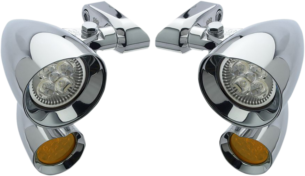 HEADWINDS Spotlight Vampire 2" Spotlight and 1-3/8" Turn Signals Chrome  Road Glide Custom FLTRX  2015-2020 FLT900VD0015CAP