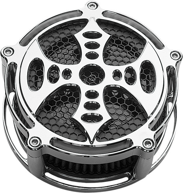 PREC. BILLET Billet Air Cleaner Bad Axe Chrome BAX-210-3H-CHR