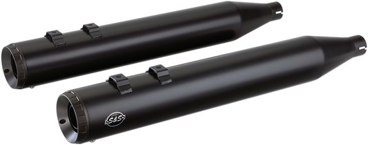 S&S CYCLE Grand National Mufflers - Black 550-0690