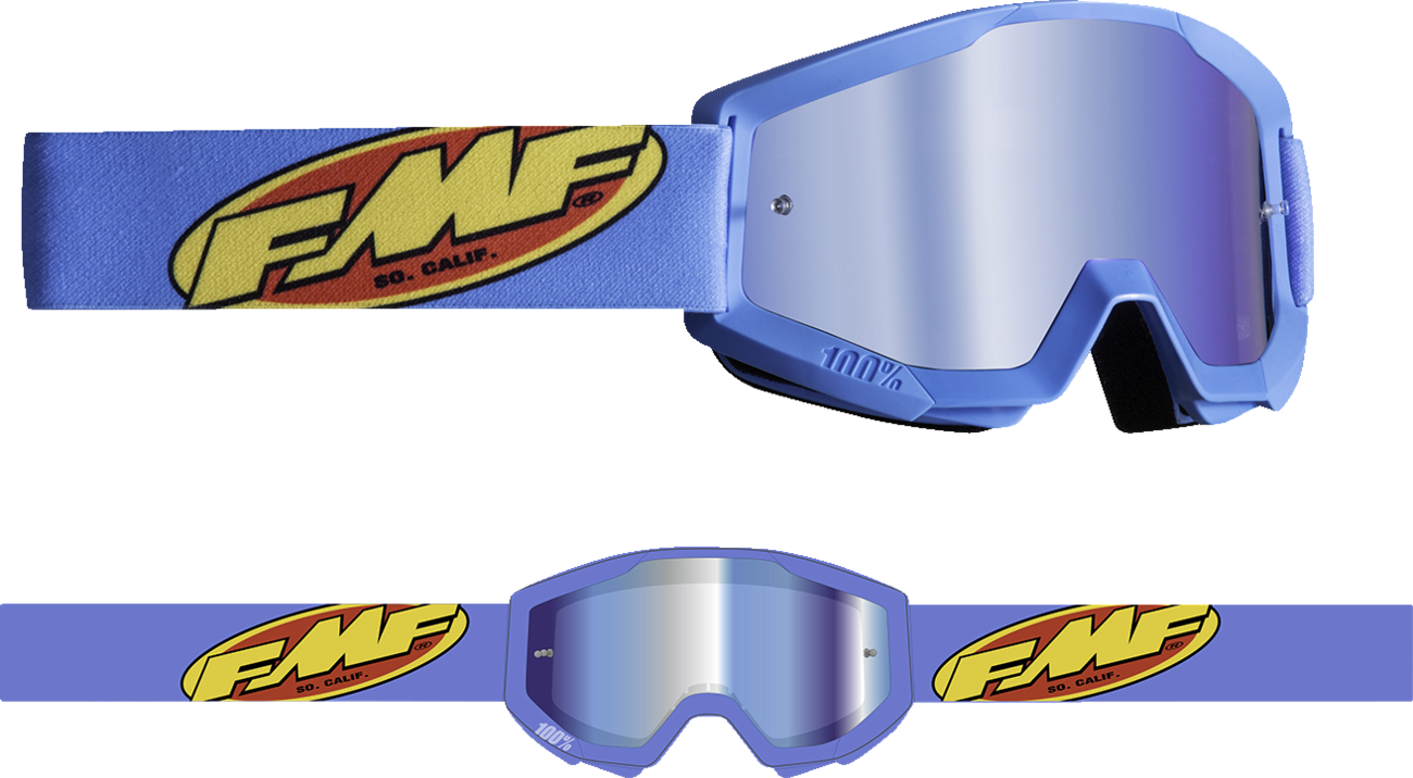 FMF Youth PowerCore Goggles - Core - Cyan - Blue Mirror F-50055-00005 2601-3187