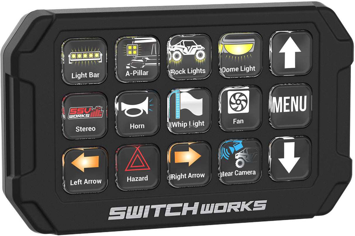 SSV WORKS Electronic Smart Switcher W/12 Lcd Touch-Button Display SW-E12