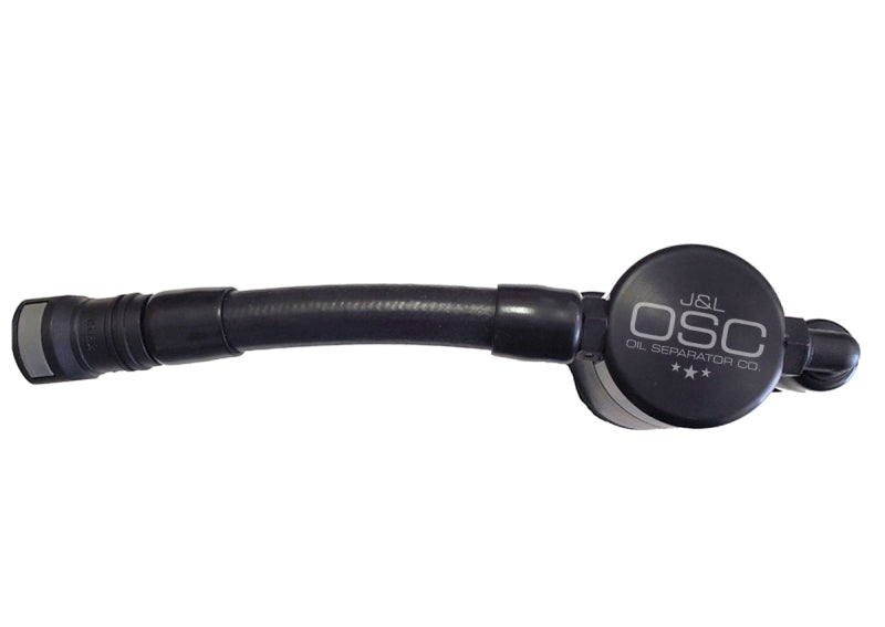 J&L 05-10 Ford Mustang GT Driver Side Oil Separator 3.0 V2 - Black Anodized 3051D-B