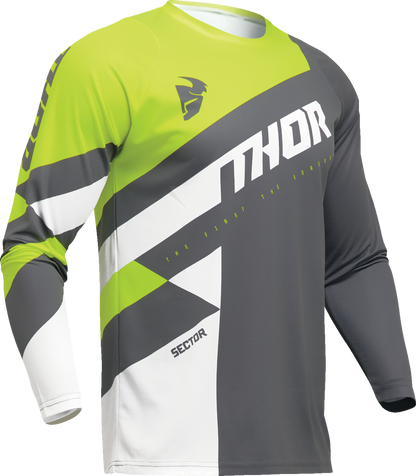 THOR Sector Checker Jersey - Gray/Acid - 4XL 2910-7600