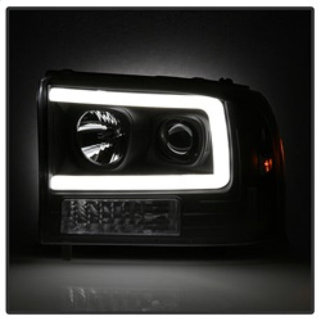 Spyder 99-04 Ford F250 Super Duty Projector Headlights - Light Bar - Black PRO-YD-FF25099V2-LB-BK 5084491