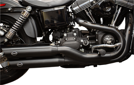 S&S CYCLE Slash Cut Mufflers - Black 550-0724