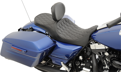 DRAG SPECIALTIES Low Touring Seat - Diamond - Driver's Backrest - FL '08-'22 0801-1008