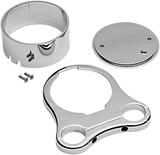 DRAG SPECIALTIES Soporte de calibre único con barra en T de 1,25" - Cromado - Para calibres estilo OEM '00-'20 373864