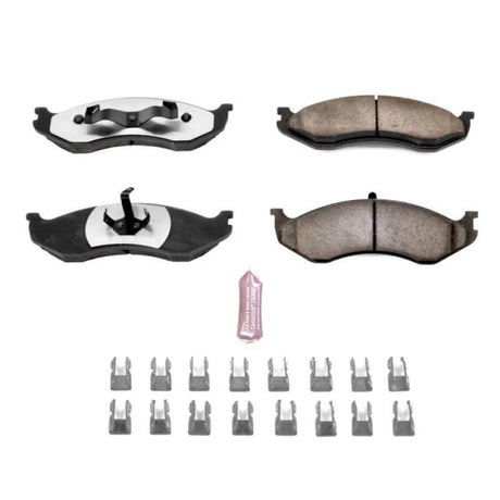 Power Stop 90-01 Jeep Cherokee Front Z36 Truck & Tow Brake Pads w/Hardware Z36-477